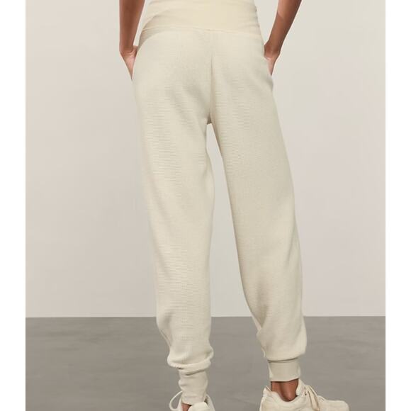 ATHLETA NWT Coaster Luxe Waffle Tencel/Cotton High Rise Jogger XLT Bone White - Picture 2 of 3